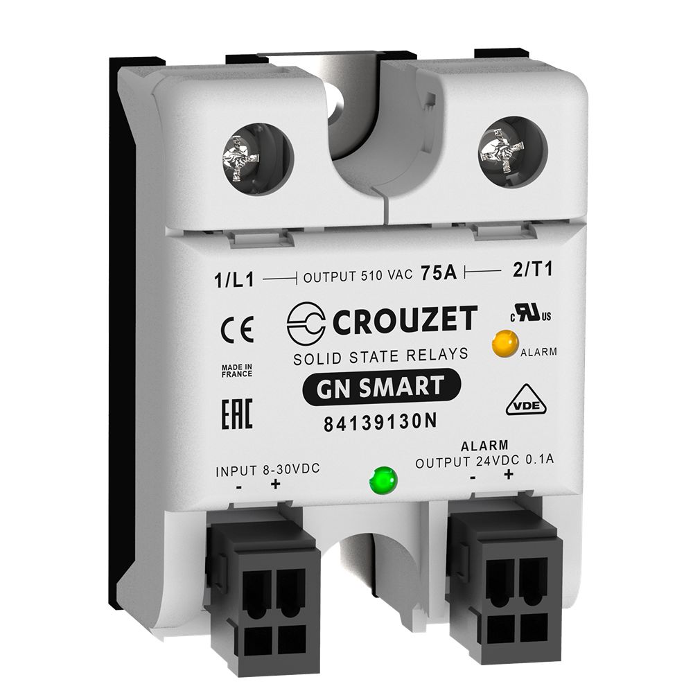 Crouzet GN Series Solid State Relay, 75 A Load, Panel Mount, 510 V ac Load, 30 Vdc Control
