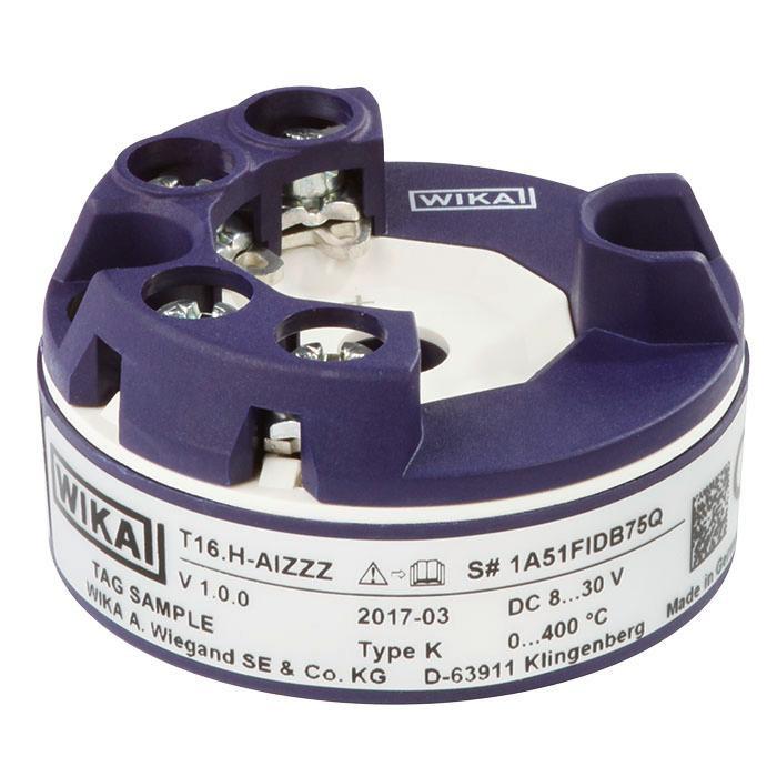WIKA T16 Temperature Transmitter Type K Input