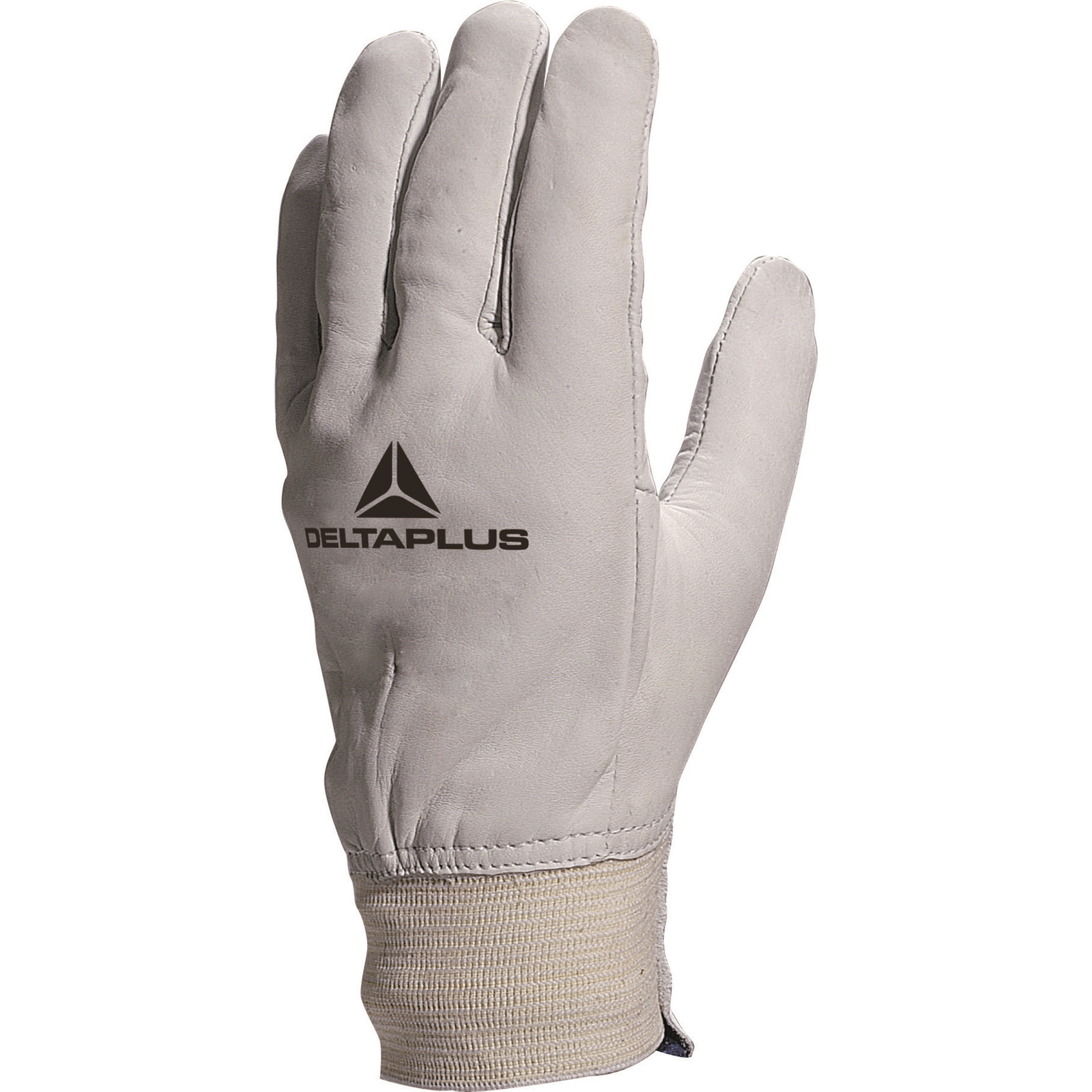 Delta Plus GFBLE White Leather Work Gloves, Size 9