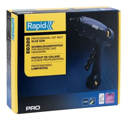 Rapid EG320 Corded Glue Gun, 120W, 12mm, Euro Plug