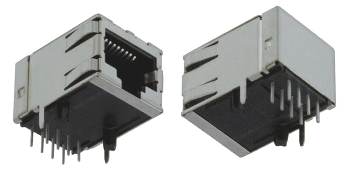 TE Connectivity 1-5406299 Series Female RJ45 Connector, PCB Mount, Cat5 Right Angle 1 Port 8 -Way