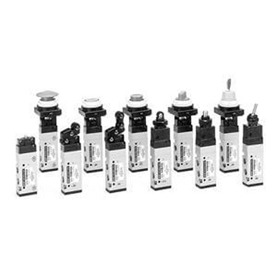 SMC Toggle Lever 5 Port Mechanical Valve Mechanical Valve VZM400 Series, Rc 1/8, 1/8in, VZM450-01-08