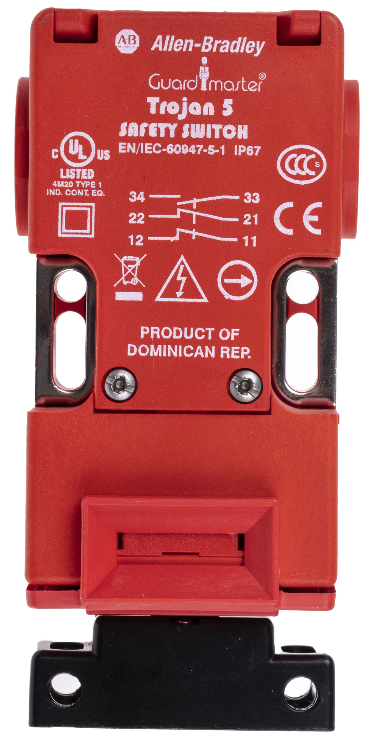 Allen Bradley Guardmaster 440K Safety Interlock Switch, 2NC/1NO, Keyed Actuator Included, Glass Filled PBT
