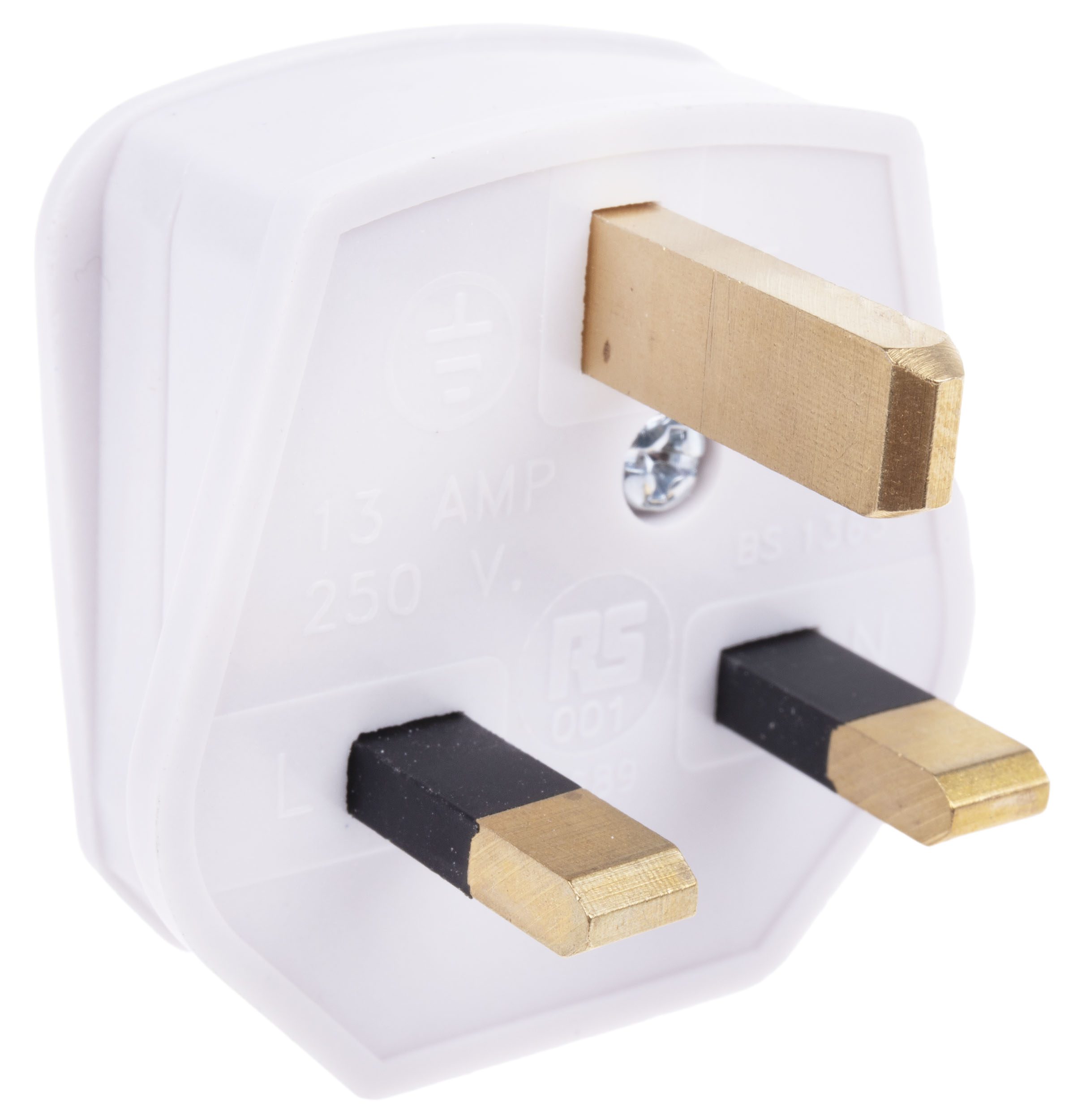 RS PRO UK Mains Plug, 13A White, Cable Mount Thermoplastic, Urea Formaldehyde, 250 V