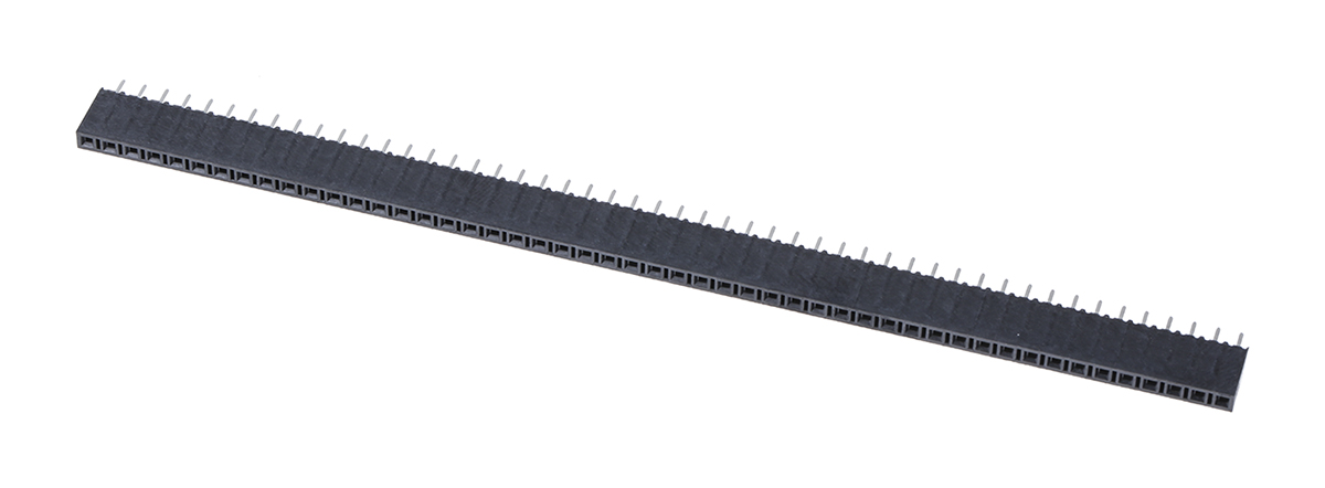 Samtec BCS Series Straight Through Hole Mount PCB Socket, 50-Contact, 1-Row, 2.54mm Pitch, Solder Termination