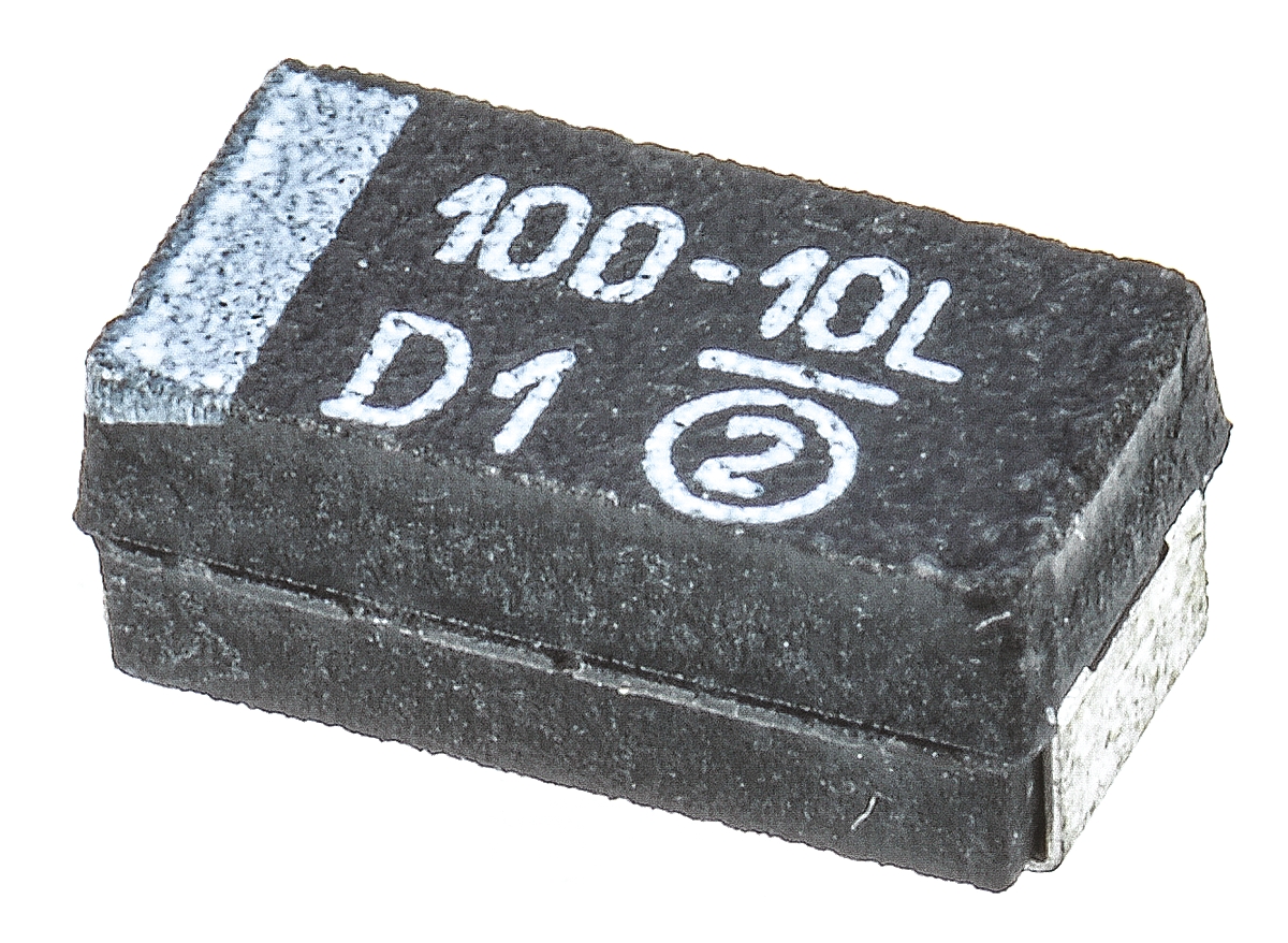 Vishay 100μF MnO2 Tantalum Capacitor 10V dc, 593D Series