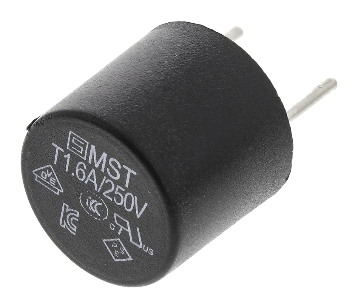 Schurter PC Board Non Resettable Fuse, Radial 1.6A, 250V ac