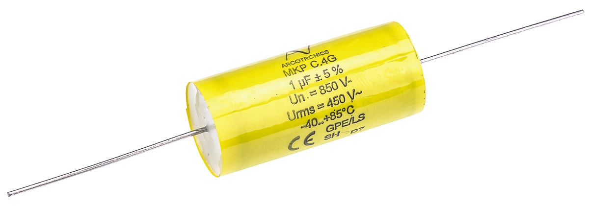 KEMET C4G Metallised Polypropylene Film Capacitor, 850V dc, ±5%, 1μF, Through Hole