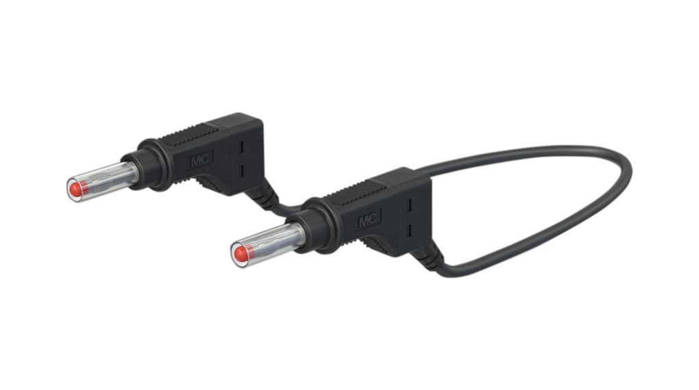 Staubli Test lead, 32A, 600V, Black, 150cm Lead Length