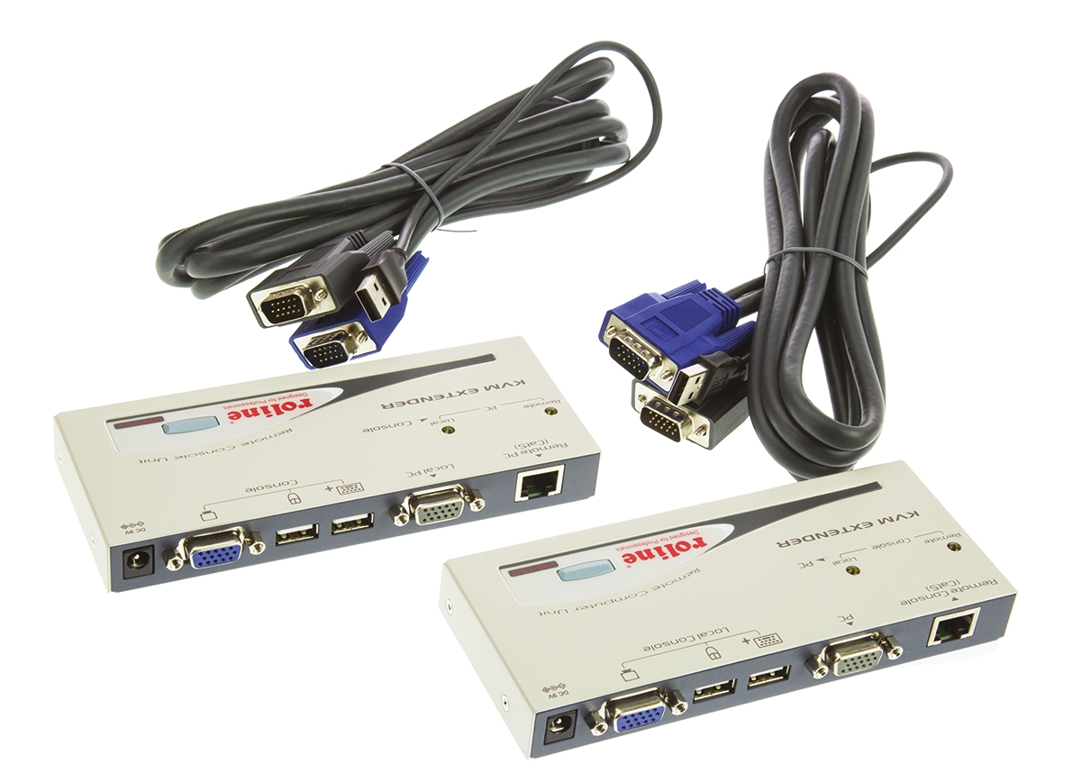 Roline 1 USB VGA over CATx KVM Extender, 150m