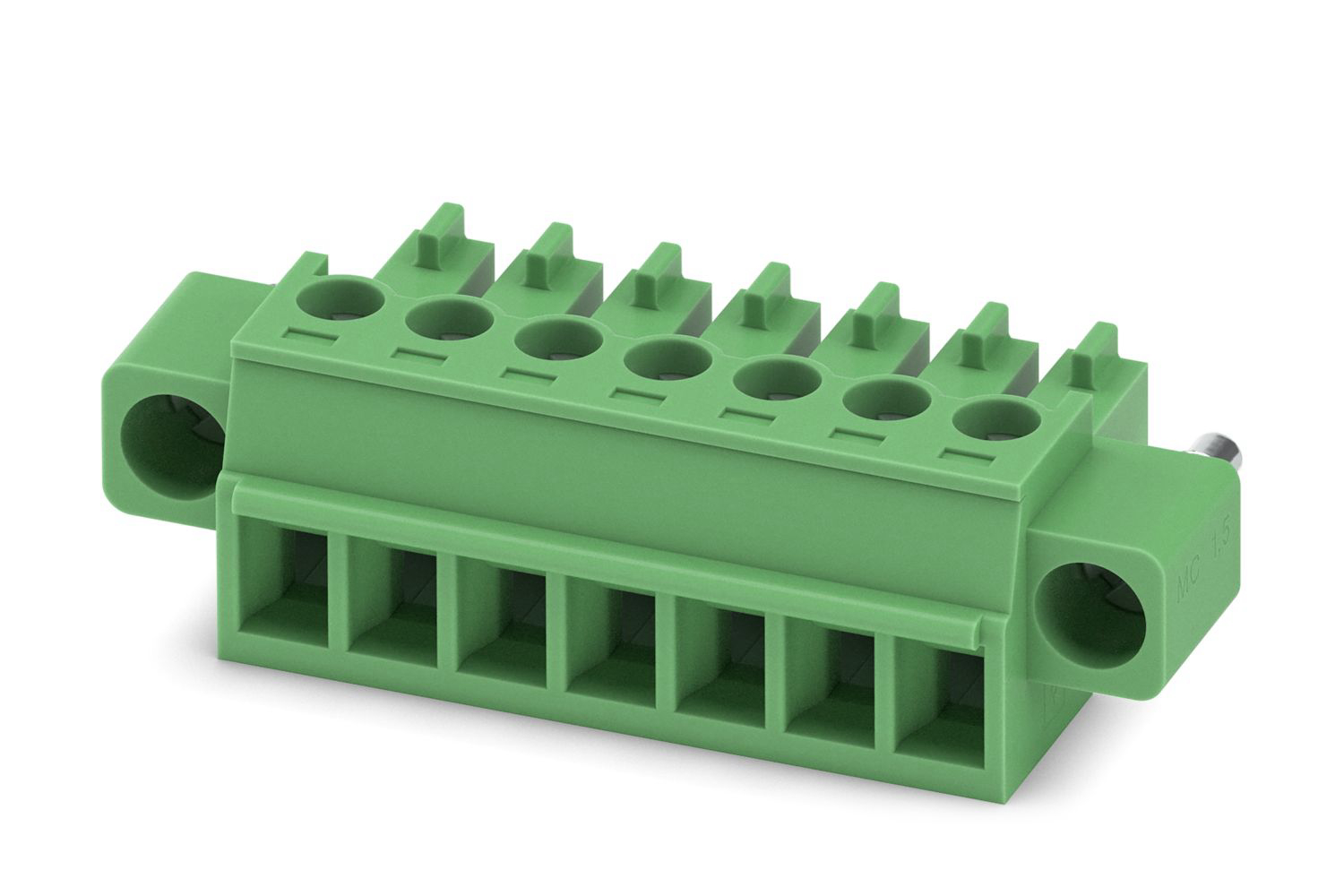 Phoenix Contact, 3.81mm Pitch, MC 1.5/ 7-STF-3.81, 7 Way, , Pluggable Terminal Block, Plug, Cable Mount, Screw