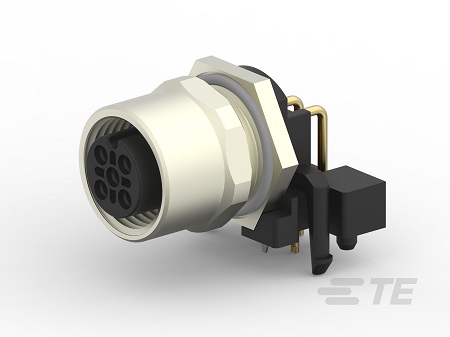 TE Connectivity Circular Connector, 4 Contacts, Cable, M12 Connector, Socket, Female, IP6X, IP7x, T4145 Series