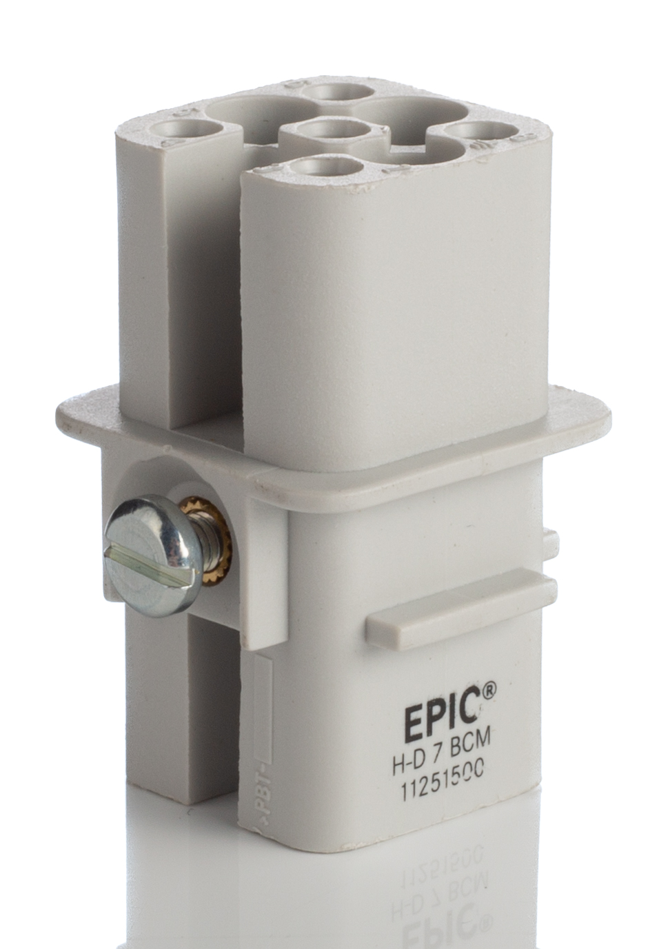 EPIC Heavy Duty Power Connector Insert, 10A, Female, H-D Series, 7 Contacts