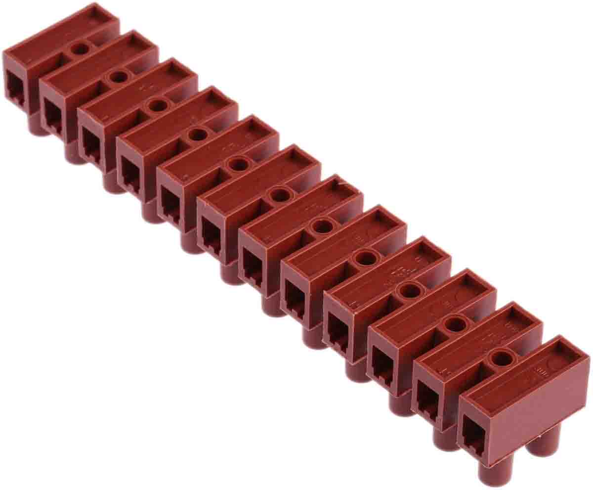 RS PRO Non-Fused Terminal Block, 12-Way, 24A, 2.5 mm² Wire, Screw Down Termination