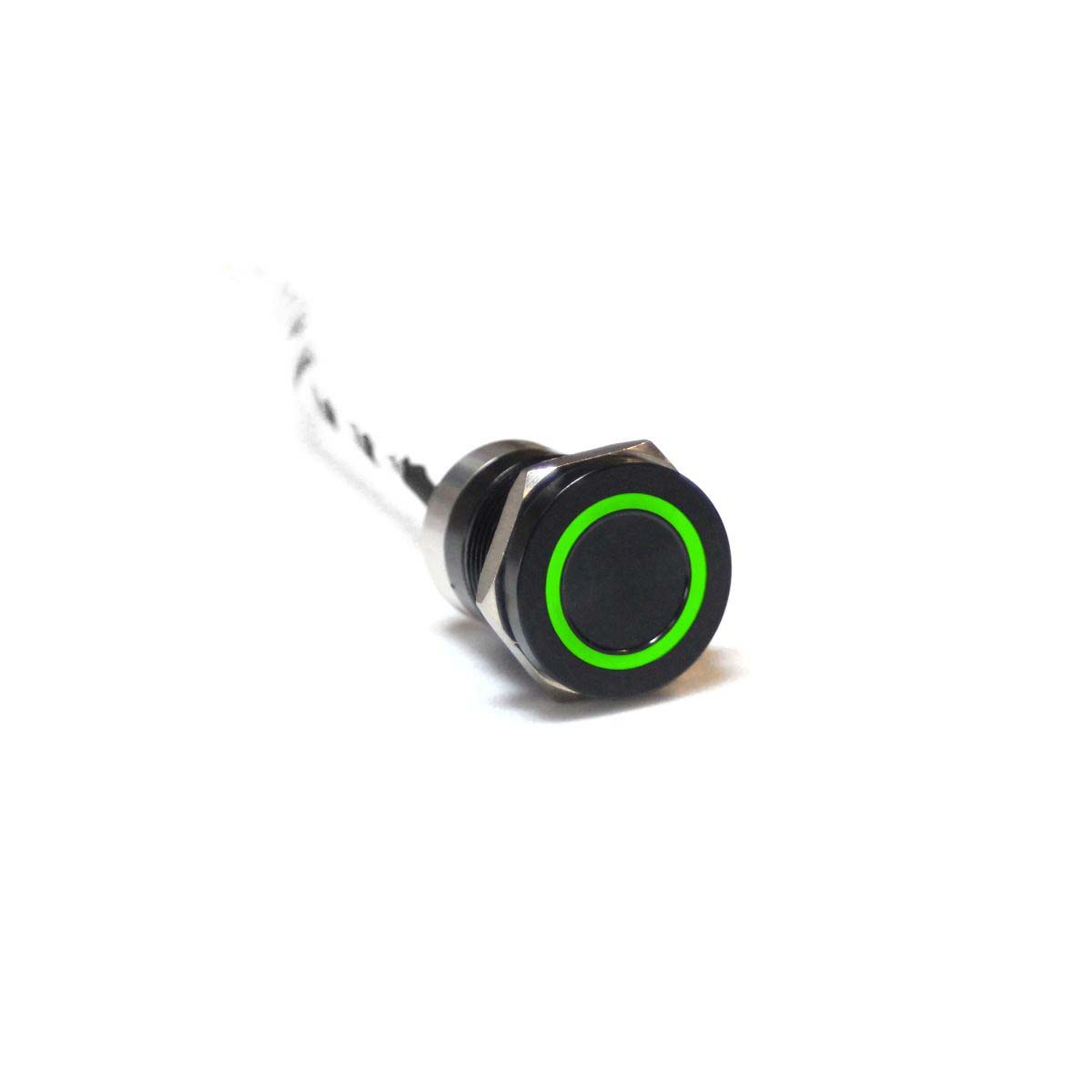 Bulgin Capacitive Switch Momentary NO,Illuminated, IP68 Black Anodised