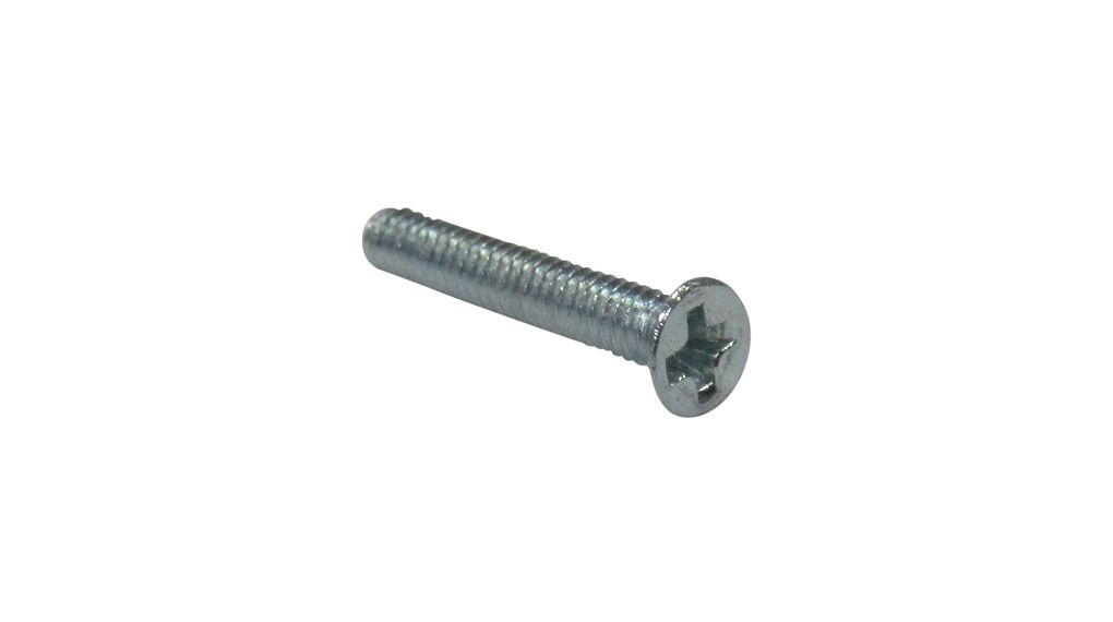 RND Phillips M2.5 Flat Zinc Plated Steel Machine Screw DIN 965 x 6mm