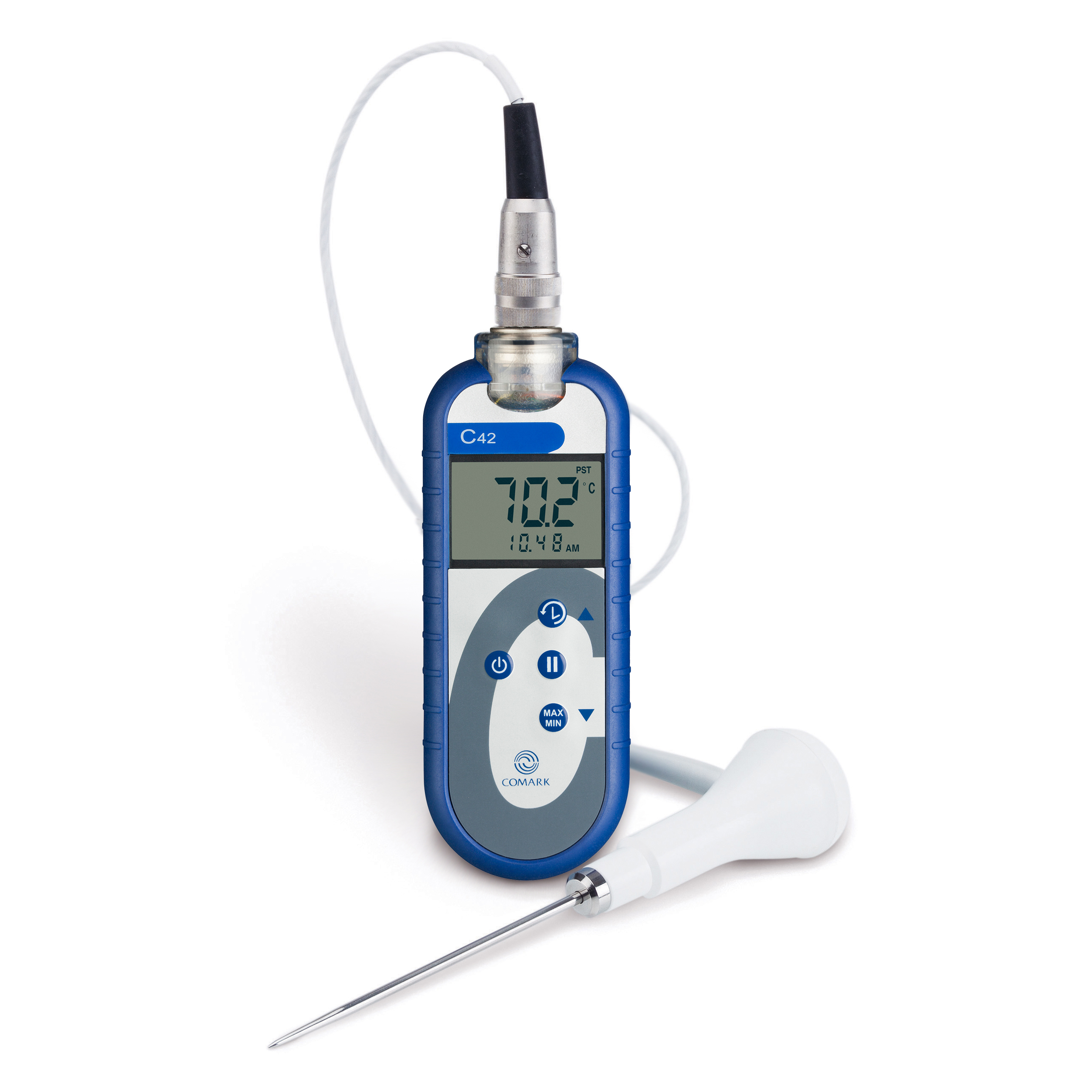 Comark C42/FKit Thermocouple Digital Thermometer for Food Industry Use, Type T Thermocouple Probe, +400°C Max, ±0.2 °C