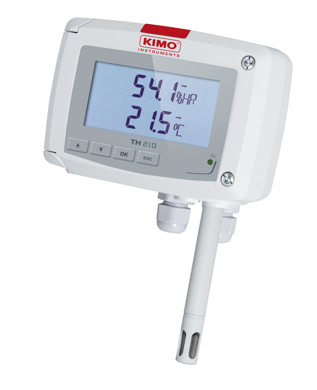 KIMO TH210 Fixed Hygrometer, ±1.5 %RH Accuracy, +100°C Max, 100%RH Max