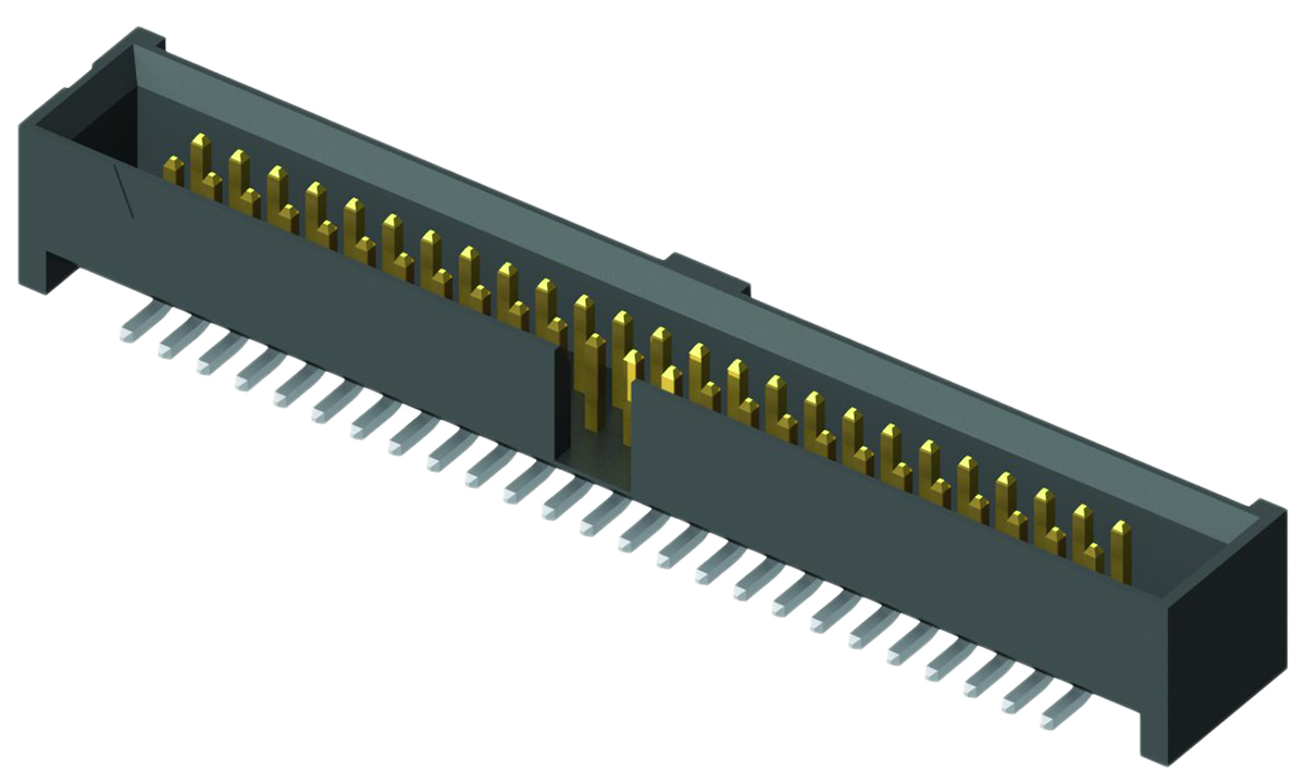 Samtec SHF Series Straight Surface PCB Header, 50 Contact(s), 1.27 mm Pitch, 2 Row, Shrouded
