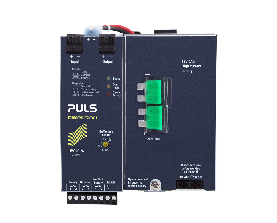 PULS 24V Input Wall Mount Uninterruptible Power Supply, UBC10.241-N1