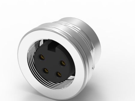 RS PRO 4 Pole M16 Din, 5A, 250 V IP67, Screw Lock, Female, Panel Mount