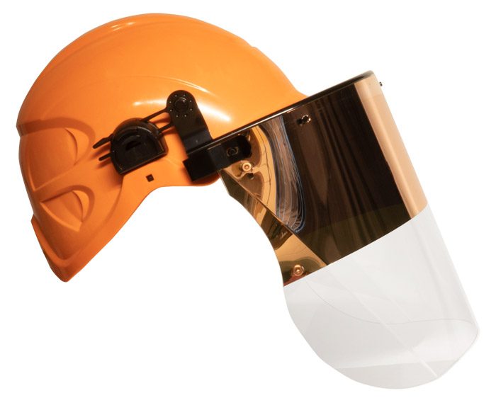 Centurion Safety Clear Flip Up High Heat Face Shield with Face Guard , Resistant To Chemical, Heat, Oil, Petrol
