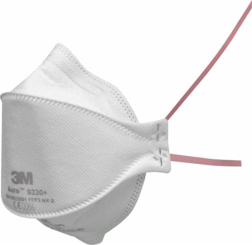 3M Aura 9300+ Series Disposable Respirator for General Purpose Protection, FFP3, Non-Valved, Moulded