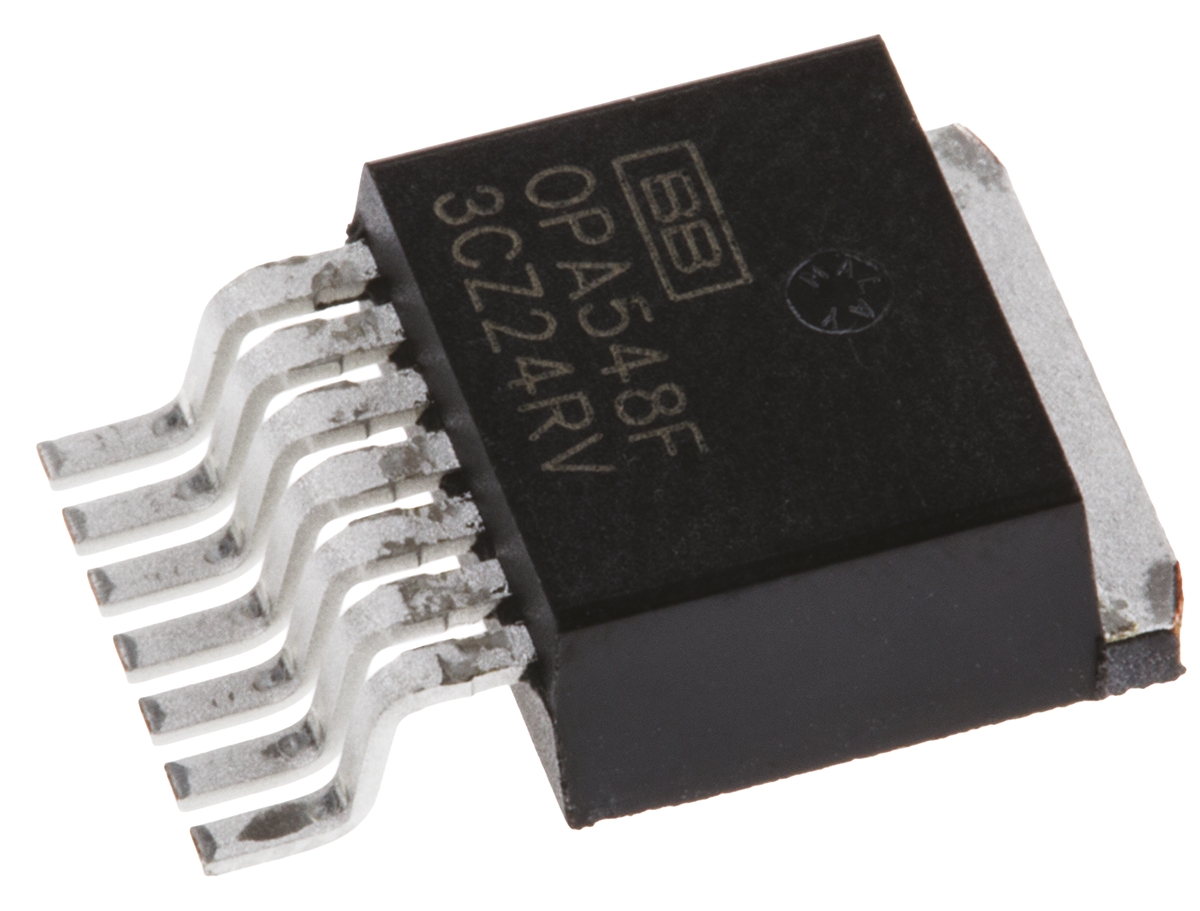 OPA548FKTWT Texas Instruments, Operational Amplifier, 1 MHz, 8-Pin 30 V D2PAK