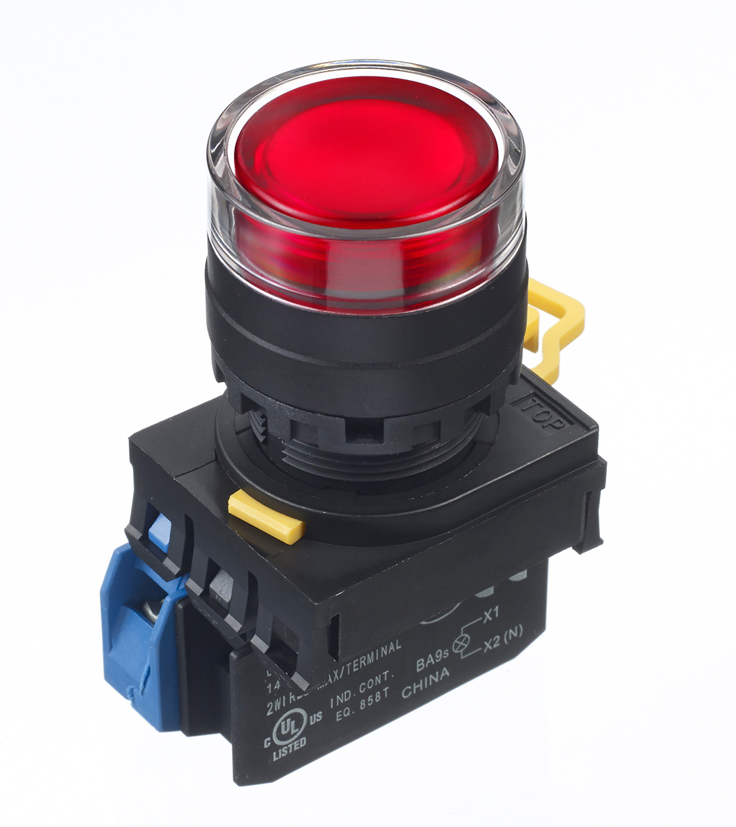 Idec YW Series Illuminated Push Button Complete Unit, Panel Mount, 22mm Cutout, SPST, IP65