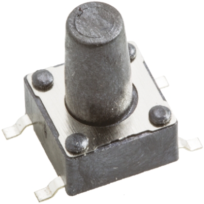 Wurth Elektronik Black Tactile Switch, SPST 50 mA @ 12 V dc 6.1mm Surface Mount