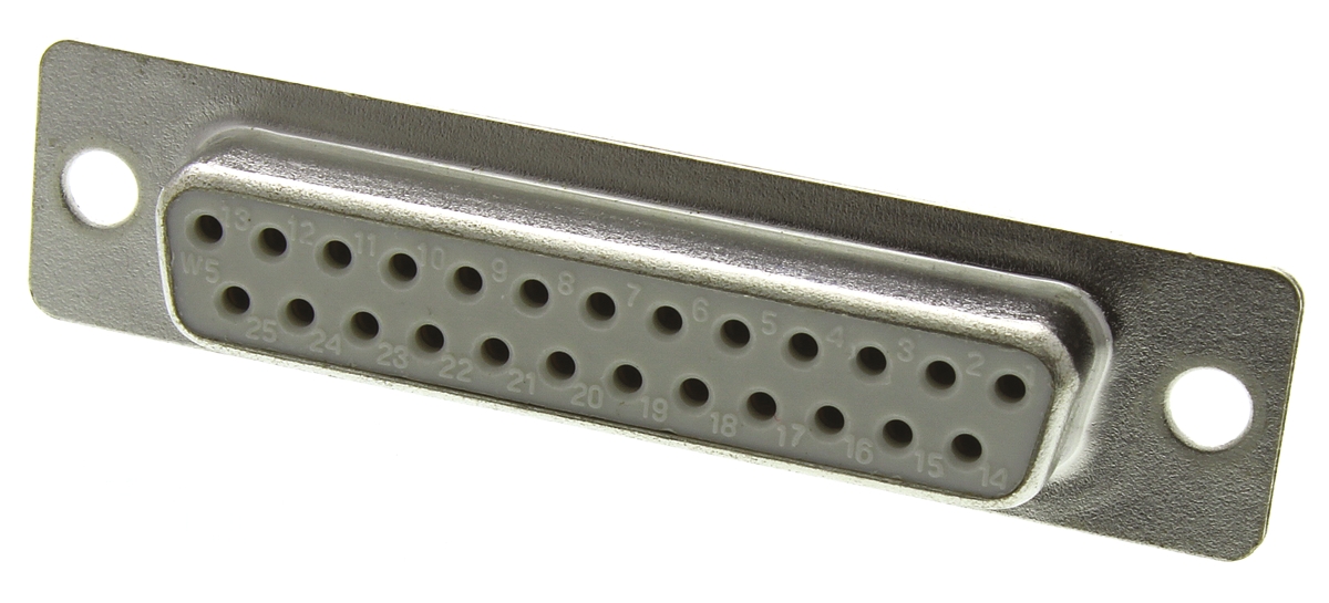 ASSMANN WSW A-DF 25 Way Panel Mount D-sub Connector Socket, 2.77mm Pitch
