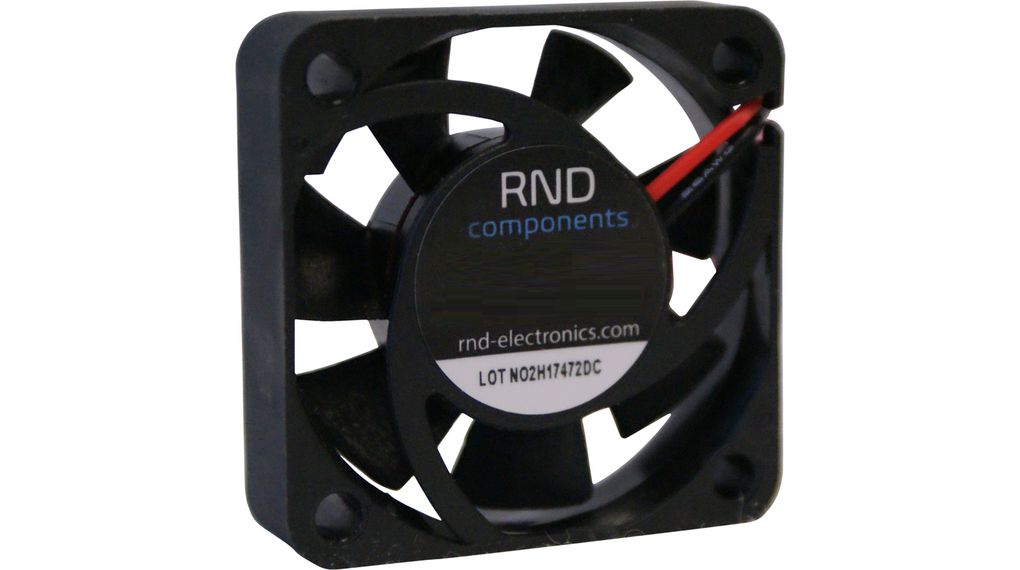 RND Axial Fan, 5 V dc, dc Operation, 7.24cfm, 900mW, 180mA Max, IP56, 40 x 40 x 10mm