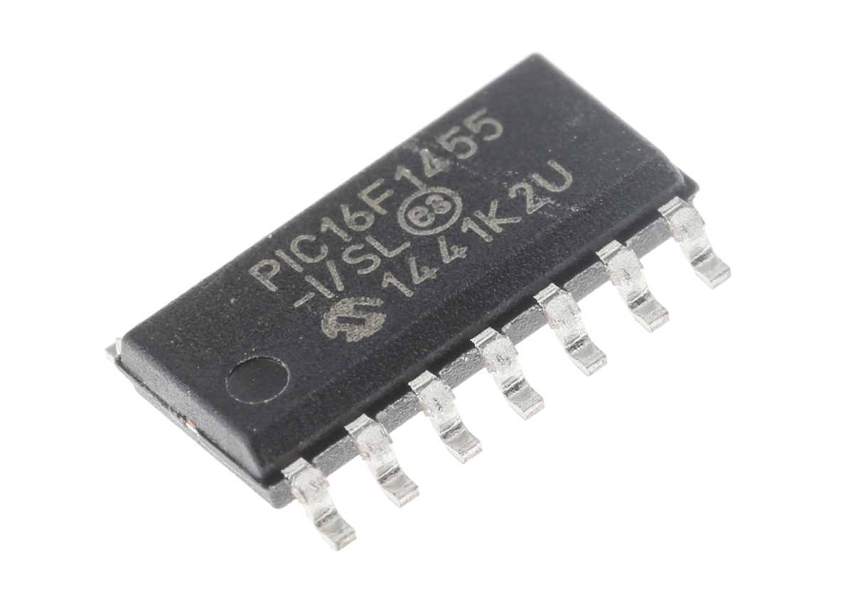 Microchip PIC16F1455-I/SL, 8 bit PIC, PIC16F1455 Microcontroller, 48 MHz, 14kB FLASH, 14-Pin SOIC