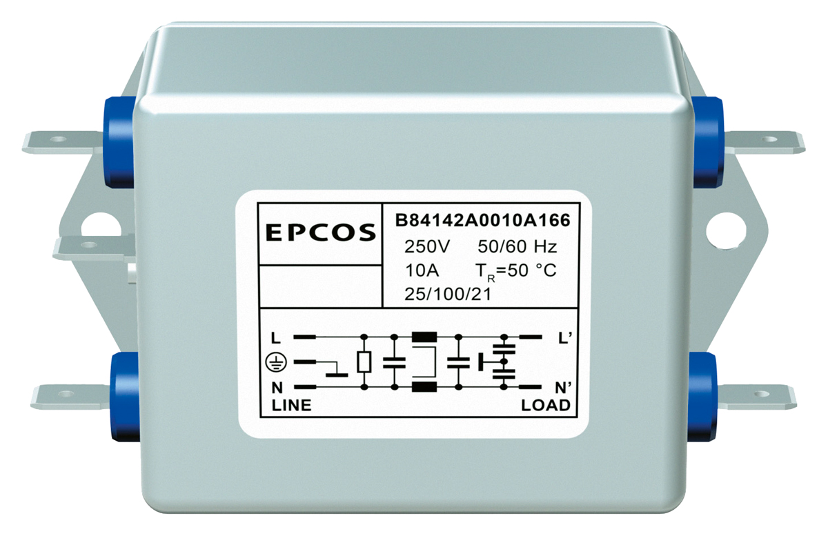 EPCOS, B84142-A 30A 250 V ac/dc 60Hz, Flange Mount EMC Filter, Screw, Single Phase