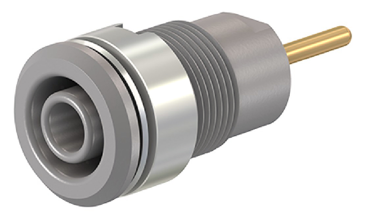 Staubli Grey Female Banana Socket, 4 mm Connector, 24A, 1000V, Gold Plating