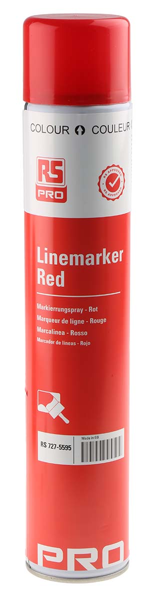 RS PRO 750ml Red Line Marker Spray