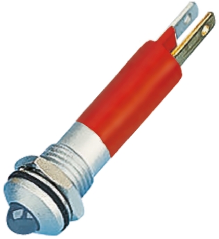 CML Innovative Technologies 190AX Series Red Panel Mount Indicator, 12V c.a. / V c.c., 8mm Mounting Hole Size, Solder