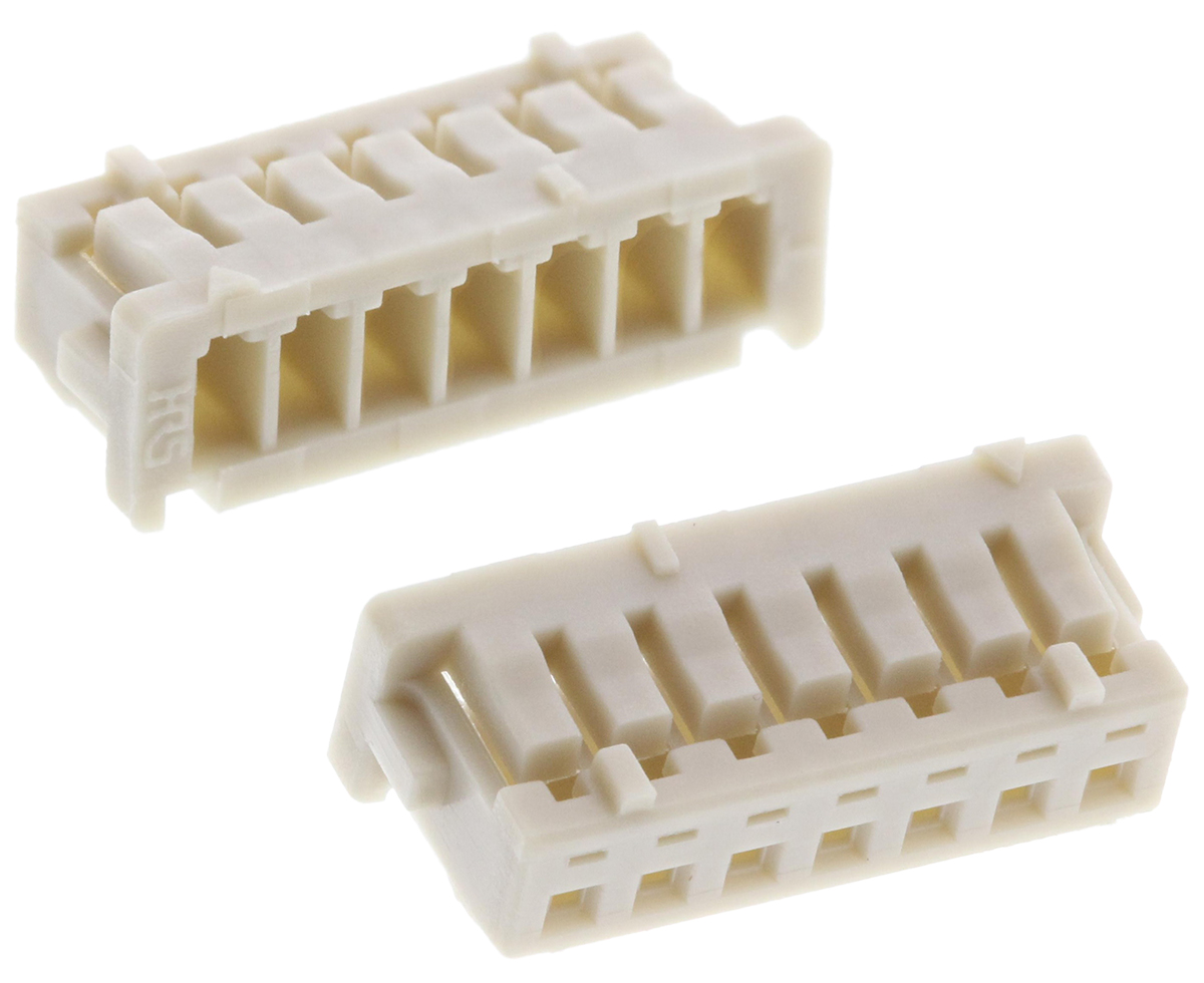 Hirose, DF13 Female Connector Housing, 1.25mm Pitch, 7 Way, 1 Row