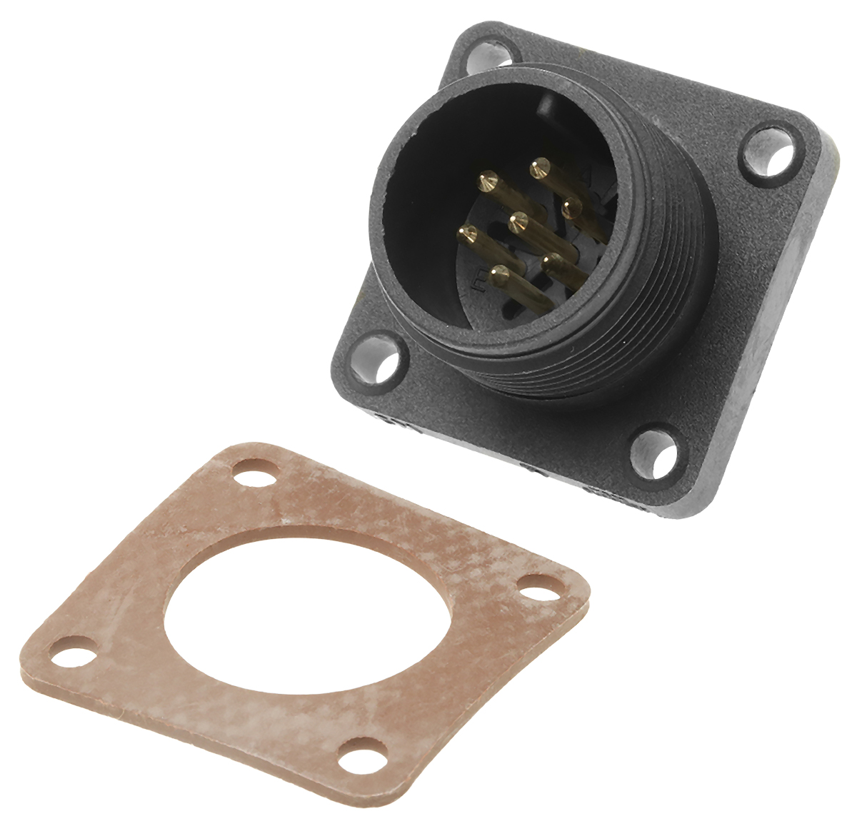Hirschmann 7 Way Panel Mount MIL Spec Circular Connector, Pin Contacts,Shell Size 14, Screw Coupling, MIL-DTL-5015
