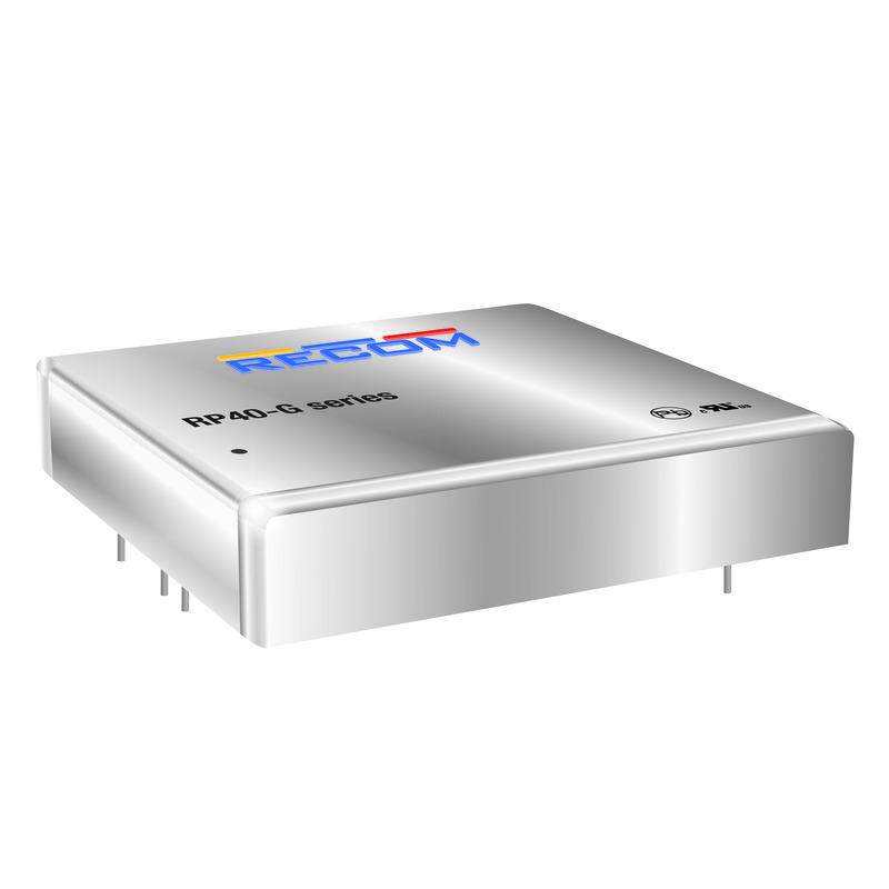 Recom RP40-G DC-DC Converter, 5V dc/ 8A Output, 18 → 36 V dc Input, 40W, Through Hole, +85°C Max Temp -40°C Min