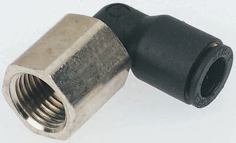Legris LF3000 Series Elbow Threaded Adaptor, G 1/2 Female to Push In 12 mm, Threaded-to-Tube Connection Style