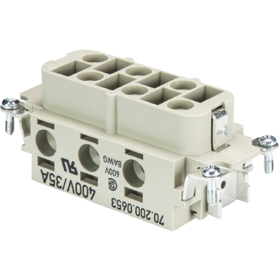 Wieland Insert, 35A, Female, 70 Series, 6 Contacts