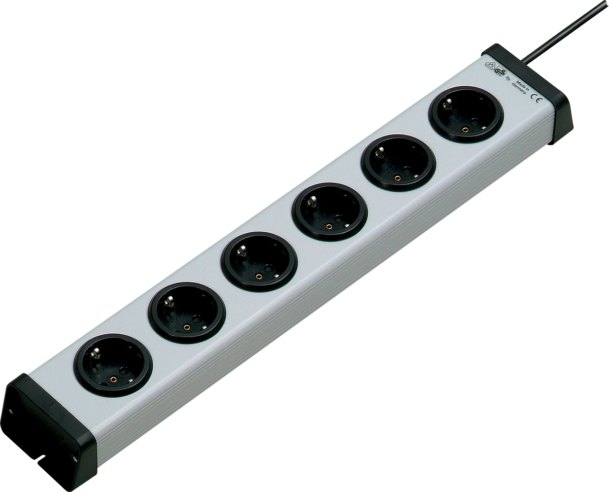 Bodo Ehmann Type F - German Schuko 6 Gang Power Distribution Unit, 1.5m Cable, 16A, 250 V ac