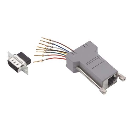 L-Com RS9 Series Female Ethernet Connector, Cable Horizontal