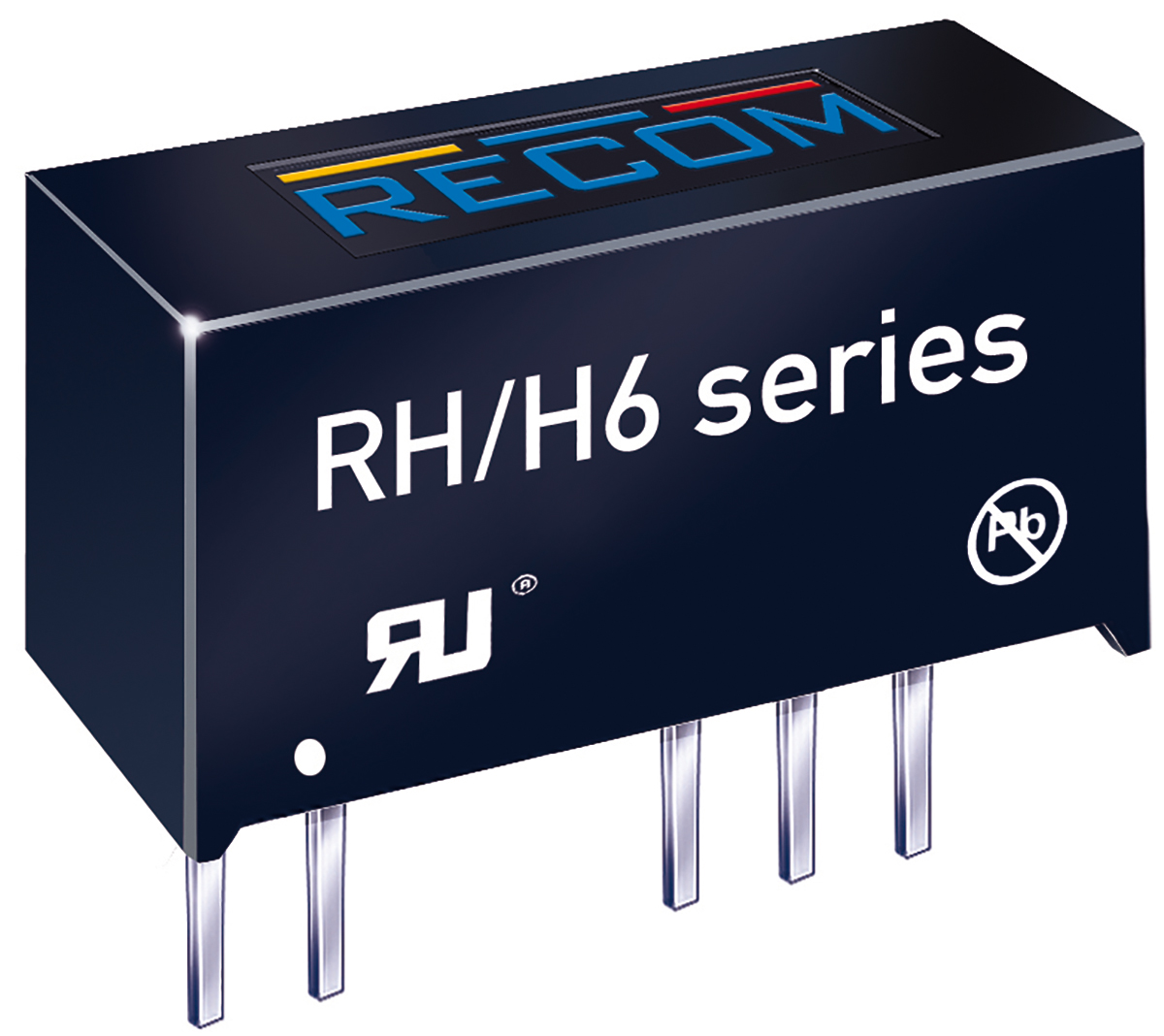 Recom RH DC-DC Converter, ±5V dc/ ±100mA Output, ±21.6 V dc, ±26.4 V dc Input, 1W, Through Hole, +90°C Max Temp -40°C