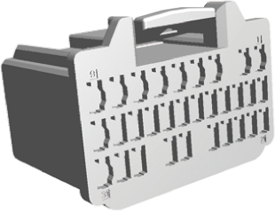 TE Connectivity, MULTILOCK 40 III Automotive Connector Plug Natural 31 Way 353826-1