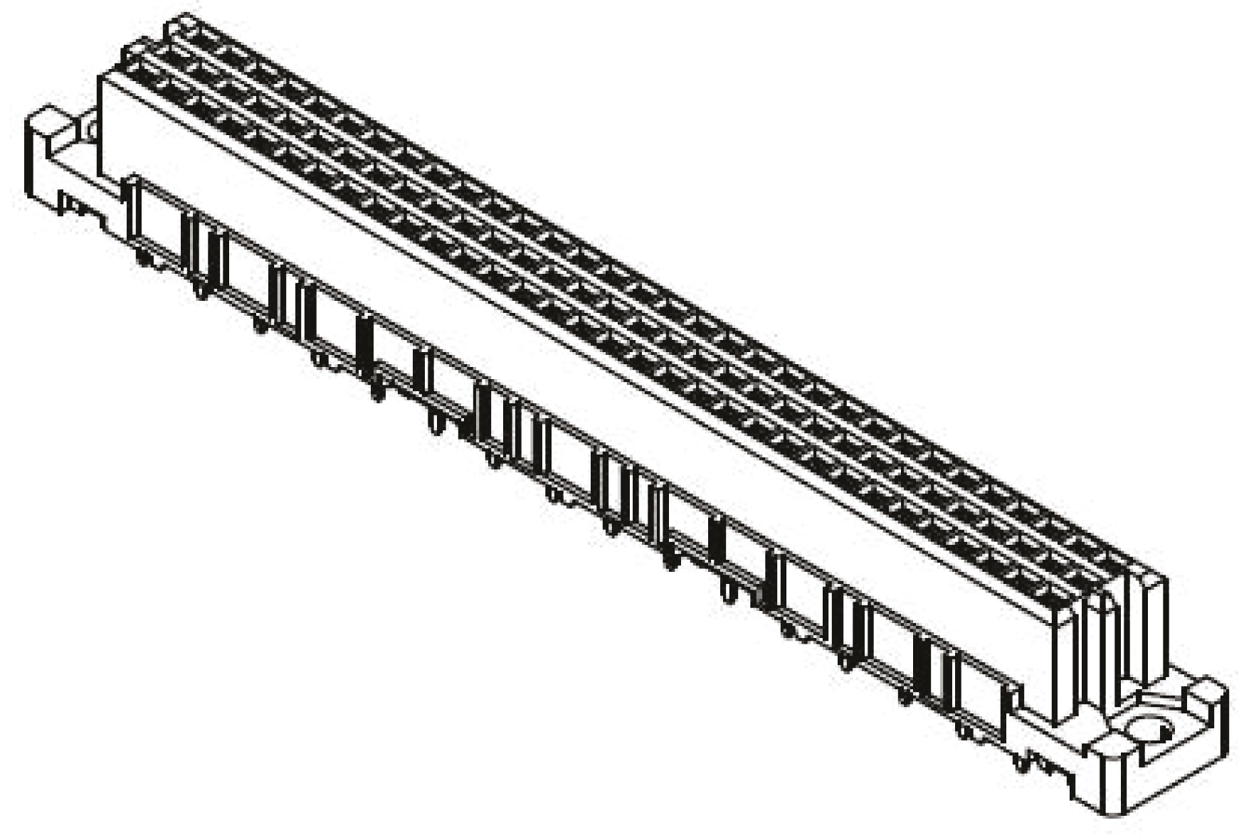 HARTING 09 03 32 Way 2.54mm Pitch, Type C Class C2, 3 Row, Straight DIN 41612 Connector, Socket