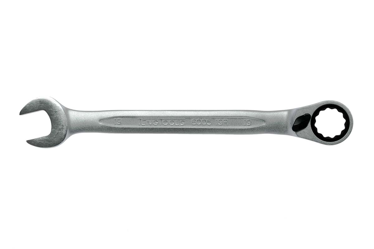 Teng Tools Combination Ratchet Spanner, 19mm, 248 mm Overall
