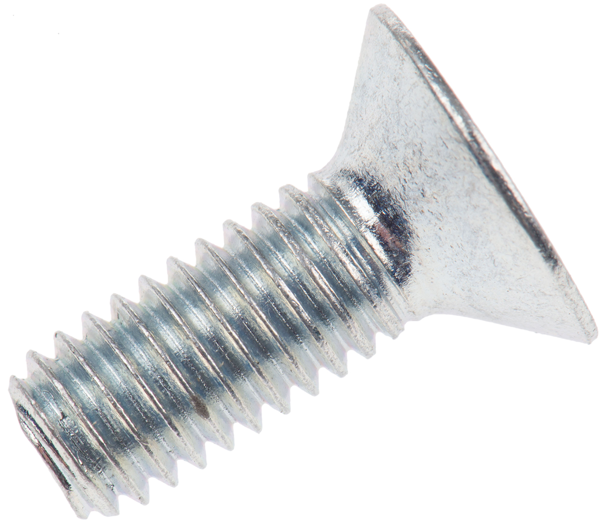 RS PRO Bright Zinc Plated Steel Hex Socket Countersunk Screw, DIN 7991, M6 x 16mm