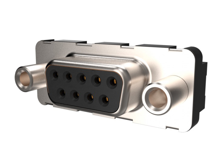 Amphenol ICC 9 Way Plug-In Mount D-sub Connector Socket, 2.74mm Pitch, with Screw